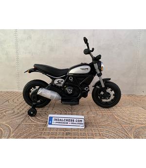 MOTO ELÉCTRICA NIÑOS Ducati Scrambler Style 12V LEQK307, LE4777 - IND21-ZTD307-NEGRO